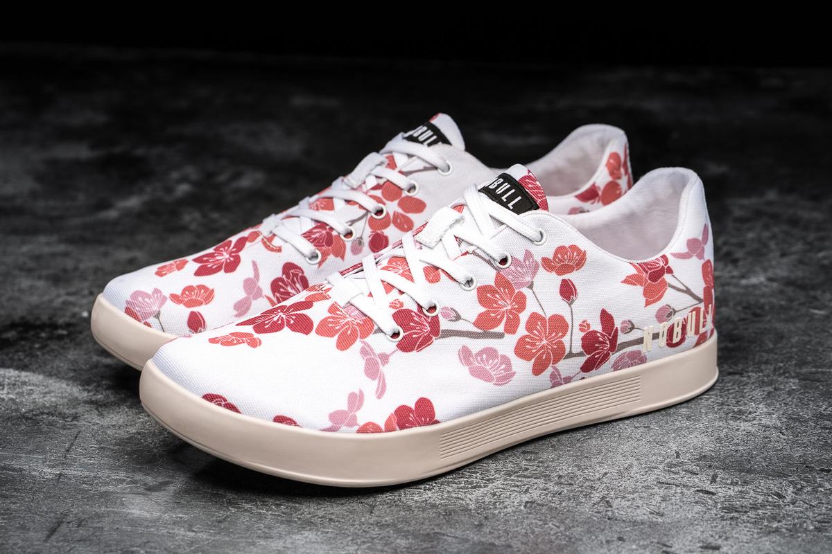 Nobull Canvas Men's Trainers White Pink | Australia (RF6490)